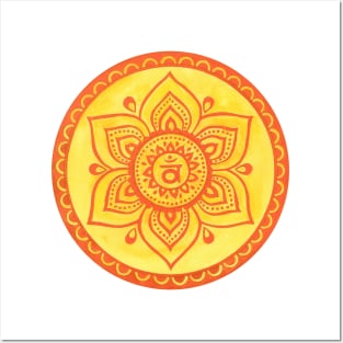 Mandala sacral chakra Posters and Art